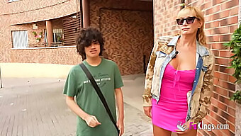 Spanish Blonde Victoria Vera Teaches A Young Guy How To Please A Woman