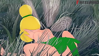 Smukke Blonde Tinker Bell Bliver Fræk I En Tegneserie Pornovideo