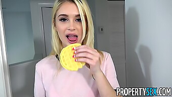 Blonde Teen Takes A Hard Cock From Behind In This Hot Video