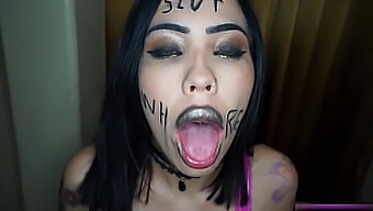 Piersiasta Jasmine Dark Bierze Face Fuck I Mocno Dochodzi