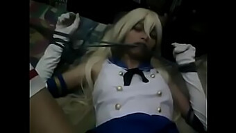 Shimakaze Sin Sexbåndsamling Som En Cosplay-Anime-Karakter